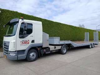 DAF XB 210 trekker / semi-dieplader oplegger 10,5 m.